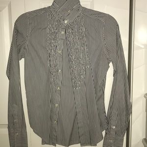 Ralph Lauren Ruffled tuxedo style shirt